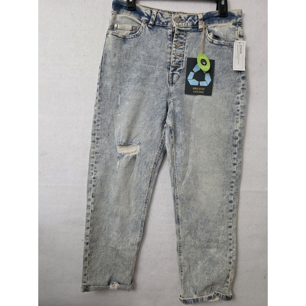 Indigo Rein Women's Super High Rise Straight Leg Organic Cotton Sz 11 Waist 29